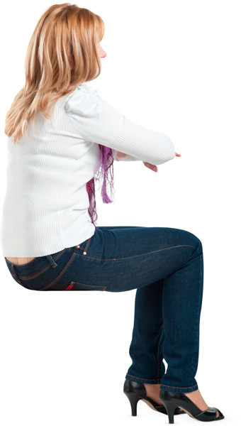 Sitting woman image