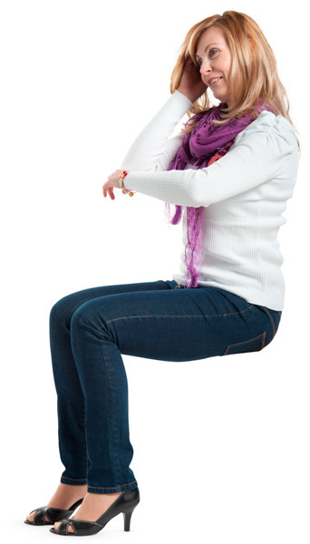 Sitting woman image