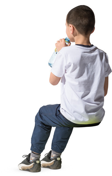 Sitting boy image