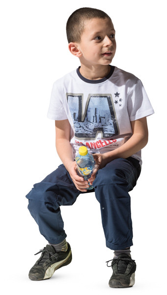 Sitting boy image