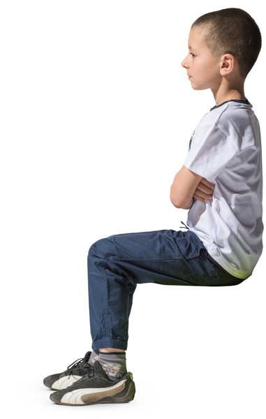 Sitting boy image