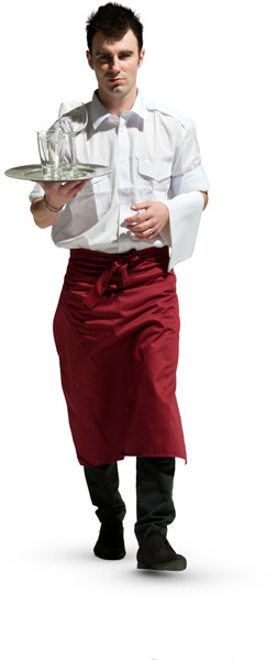 Walking waiter with tray image