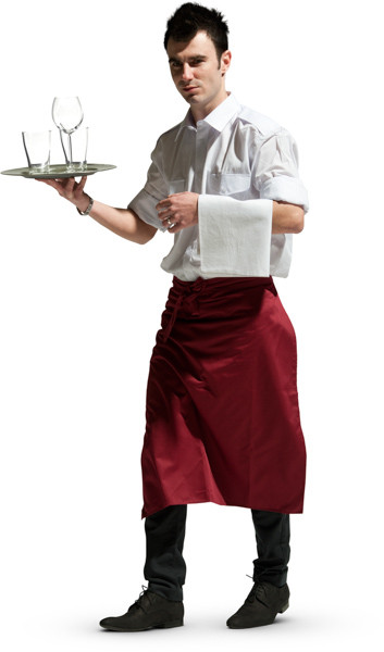 Walking waiter with tray image