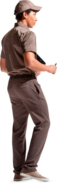 Walking courier with documents image