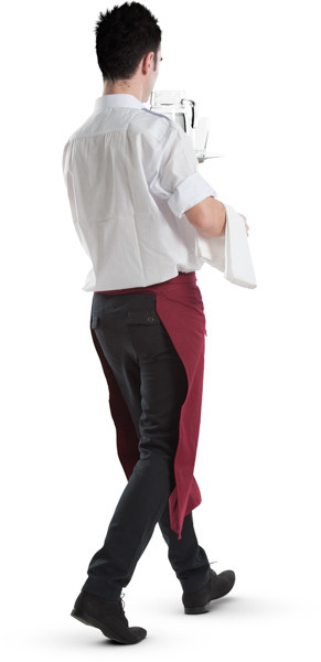 Walking waiter with tray image