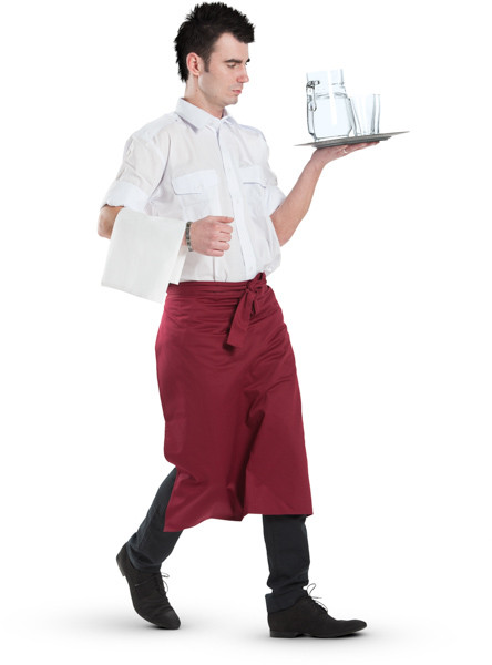 Walking waiter with tray image