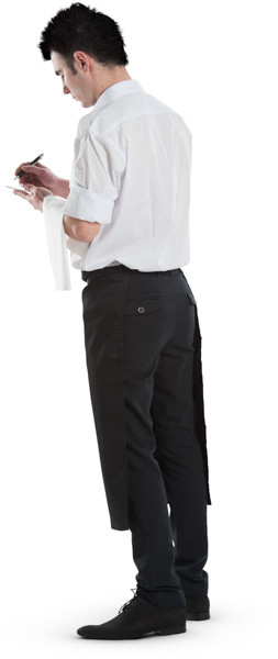 Standing waiter taking order image
