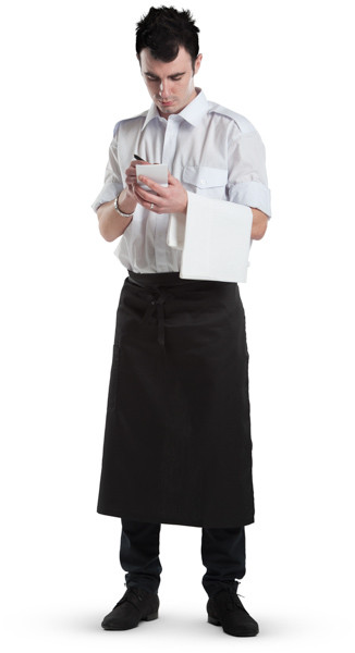 Standing waiter taking order image