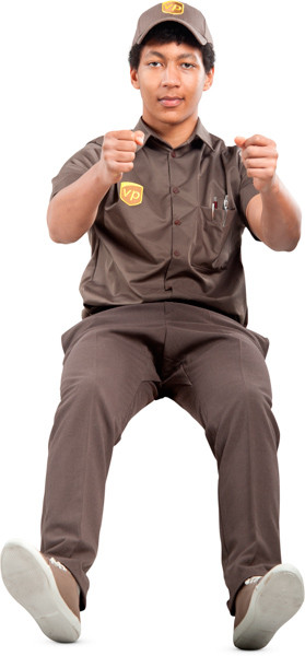 Driving courier image