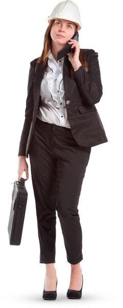 Standing engineer with briefcase image