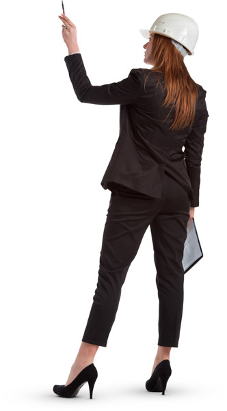 Standing engineer with documents image