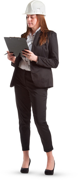 Standing engineer with documents image