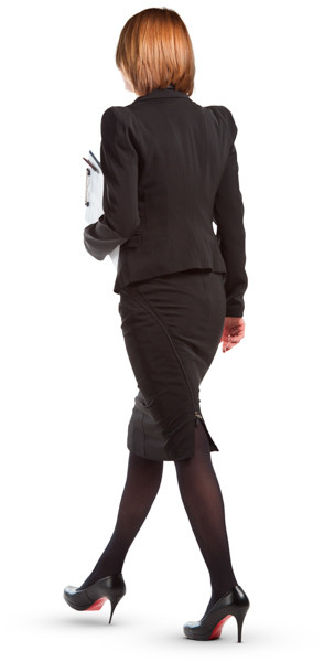 Walking hostess with documents image
