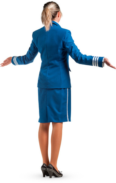 Standing stewardess image