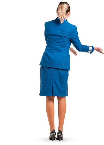 Standing stewardess image