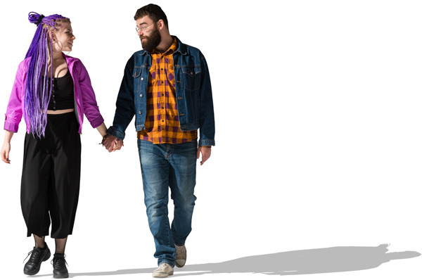 Couple holding hands image