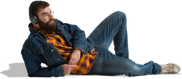 Man lying in the park image