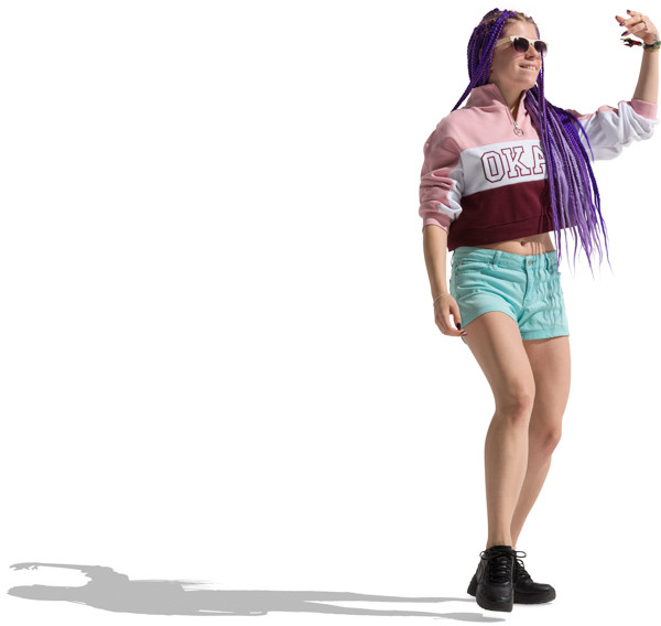 Dancing girl in the sun image