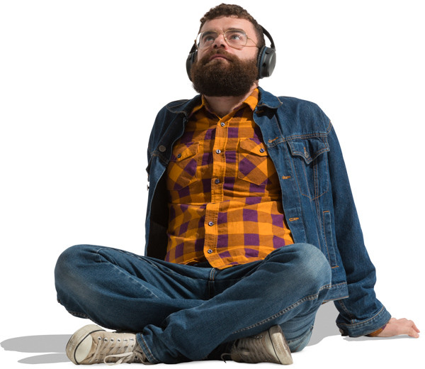 Man listening music image