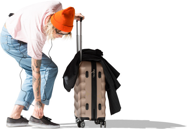 WOman with suitcase image