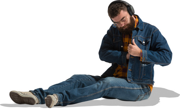 Man lying on the grass image