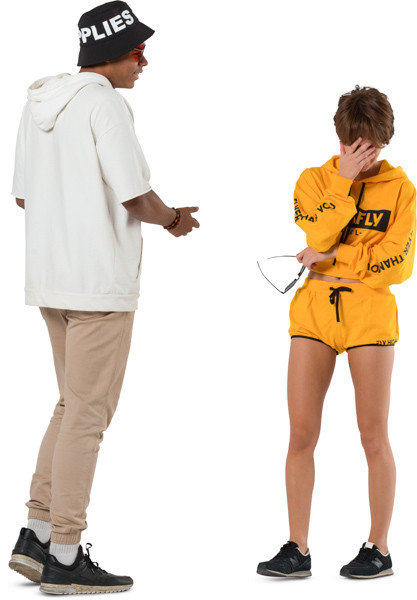Talking couple image
