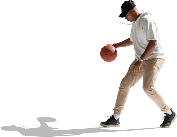 Man playing basket image