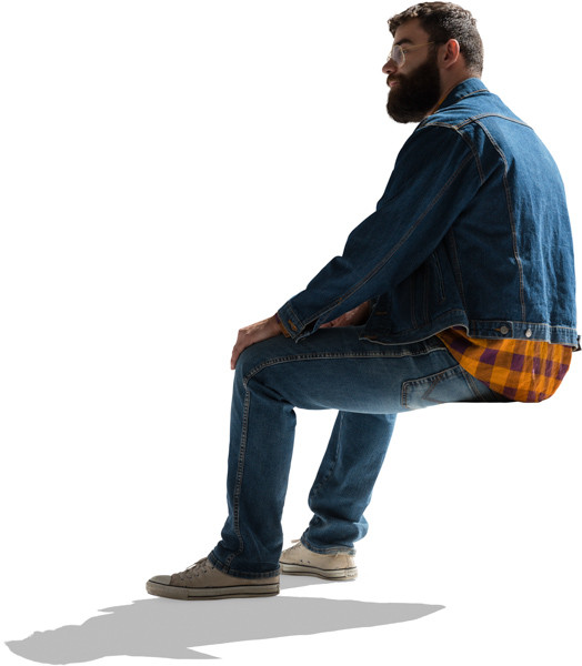 Man sitting in the sun image