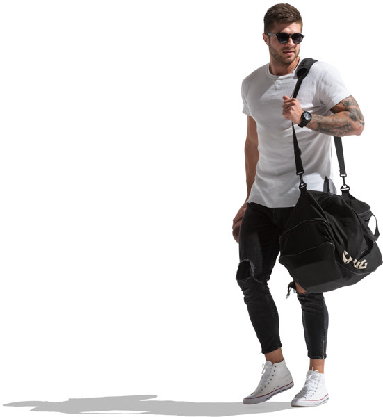 Man with bag image