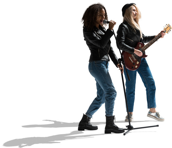 Small girl rock band image