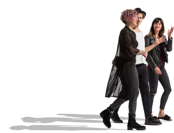 Walking people image