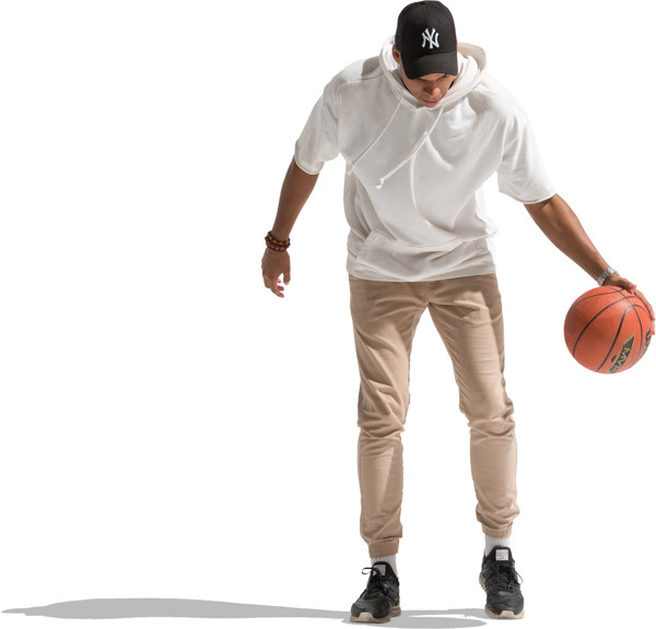 Man playing basket image