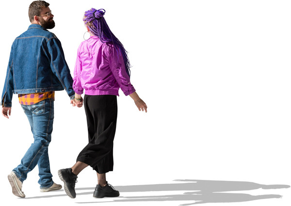Friends walking in the sun image
