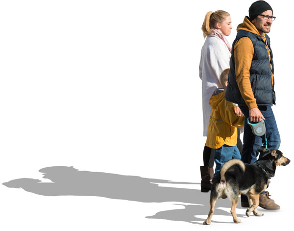 Walking family image