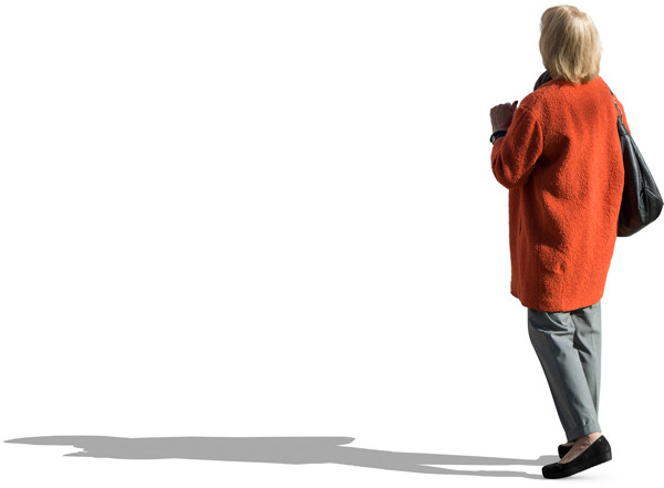 Walking woman image