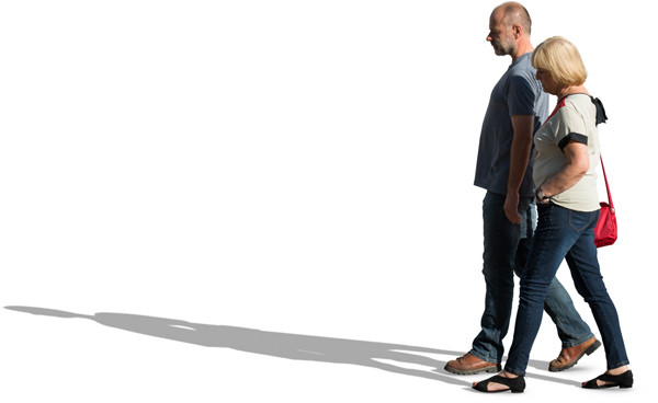 Walking couple image