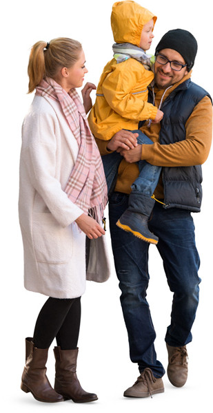 Walking family image