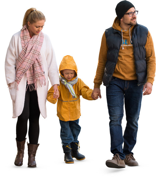 Walking family image