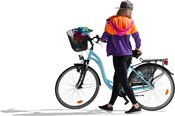 Sport girl with bike image