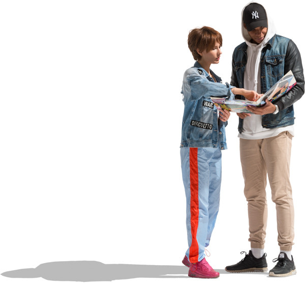 Friends looking on records image
