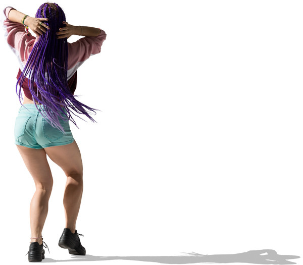 Girl dancing in sunlight image