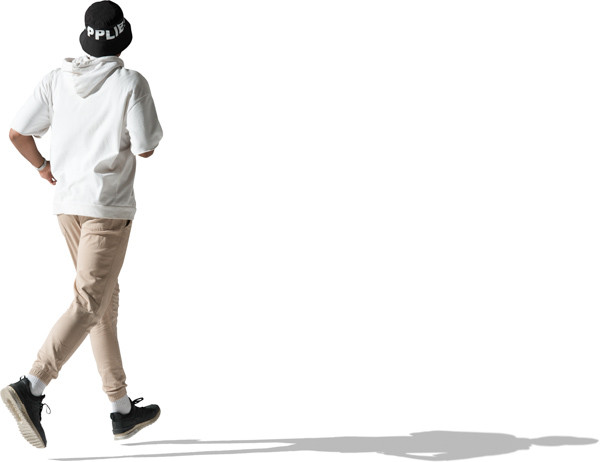 Casual man running image