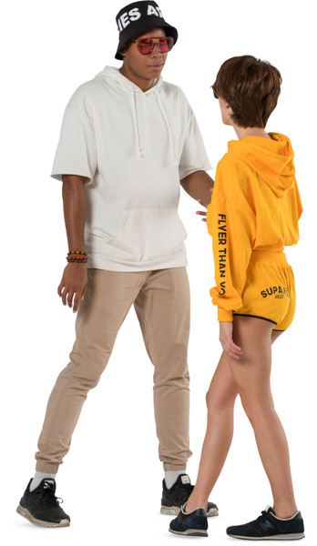 Talking couple image
