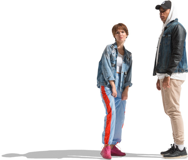 Standing two friends image