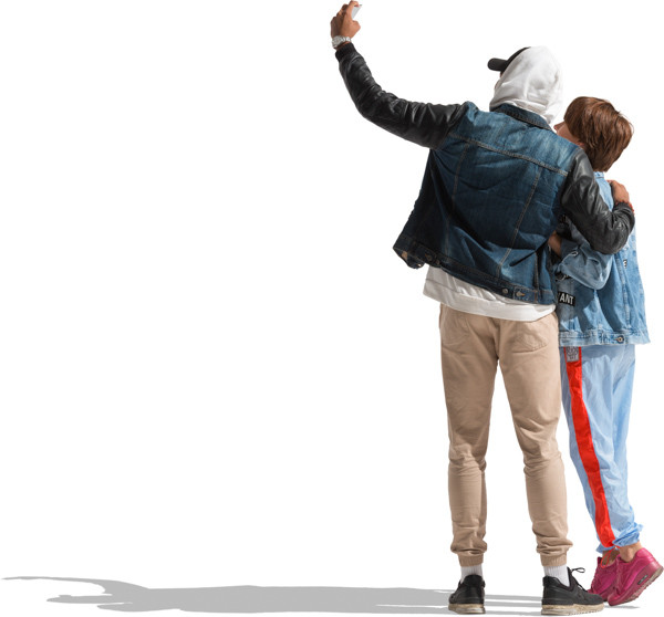 Couple take a selfie image
