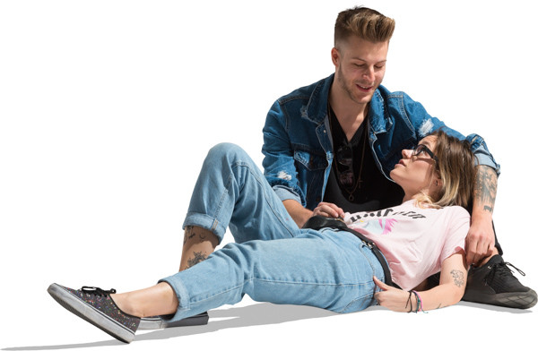 Young friends speaking image