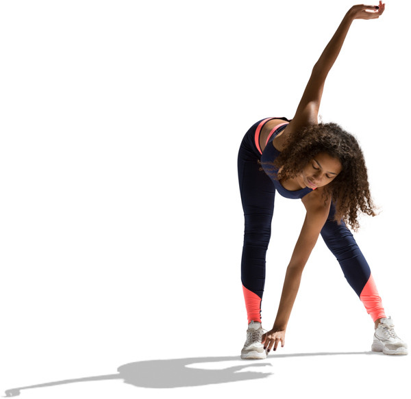 Woman makes swing with her hands image
