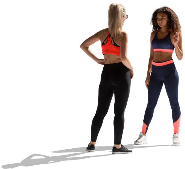 Two sport friends standing image