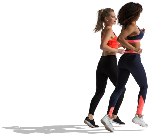 Young sport girls running image