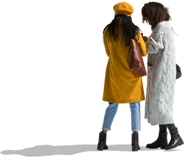Two black woman reading image